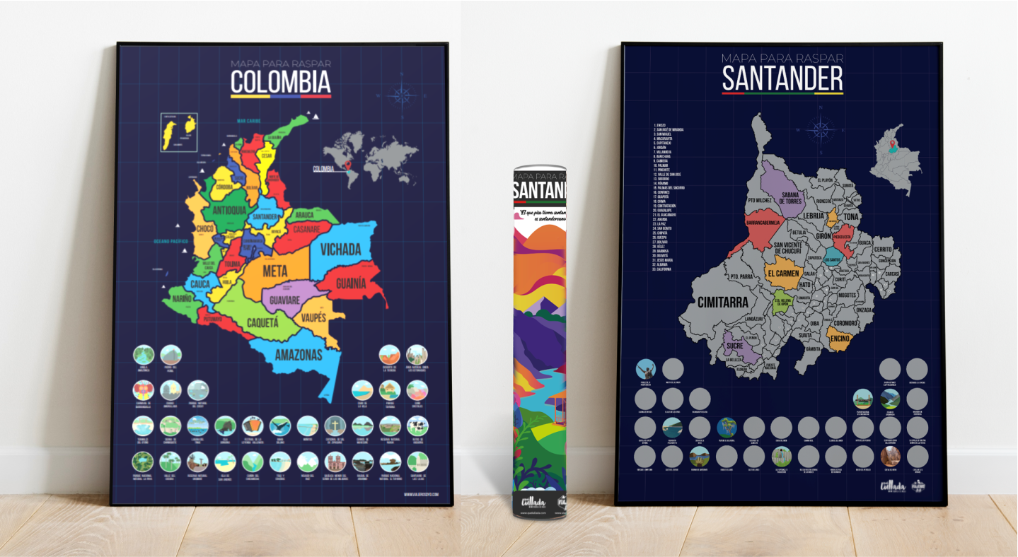 mapa de colombia y mapa de santander para raspar