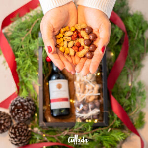 mini ancheta de vino navidad