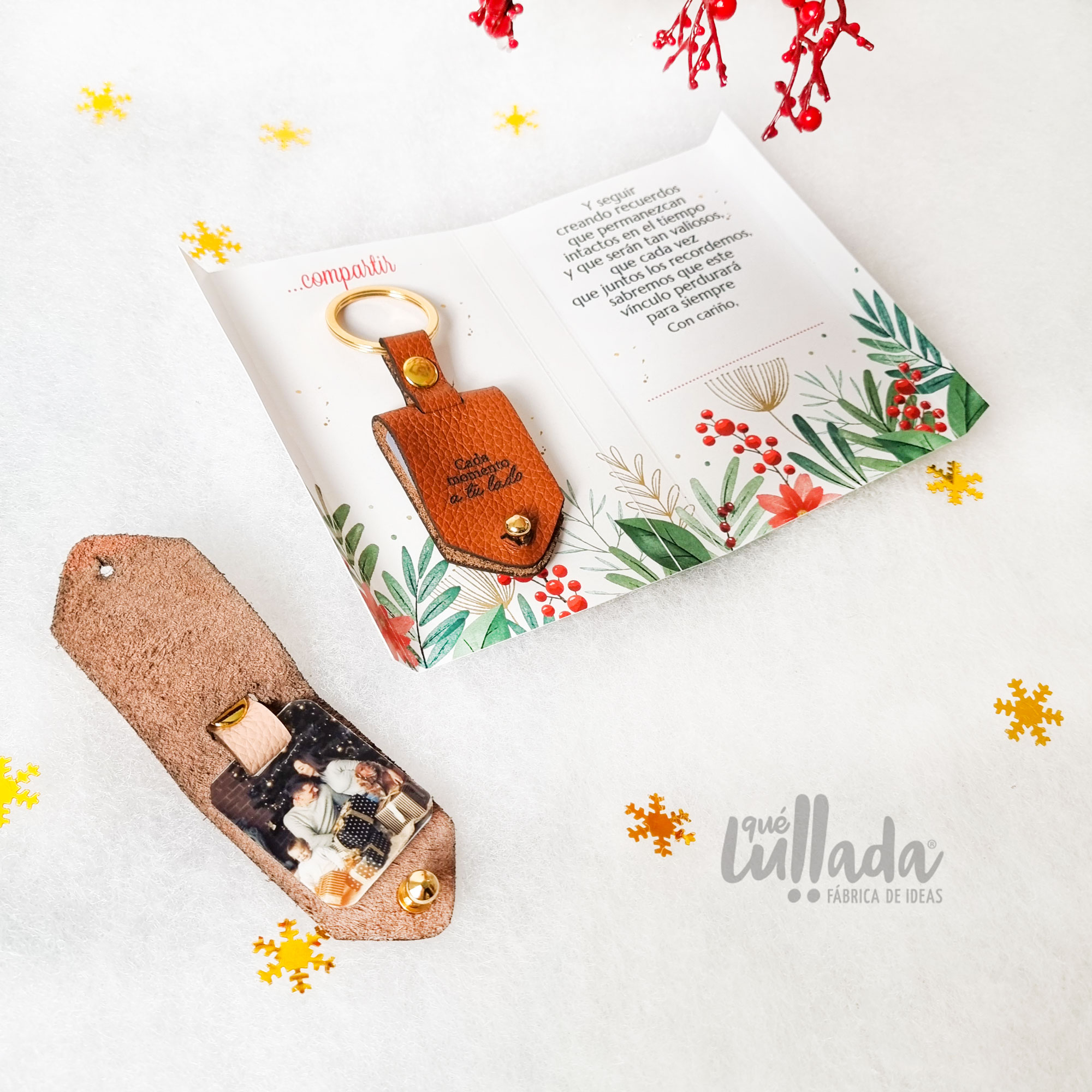 Llavero de cuero con foto - Navidad - Image 3