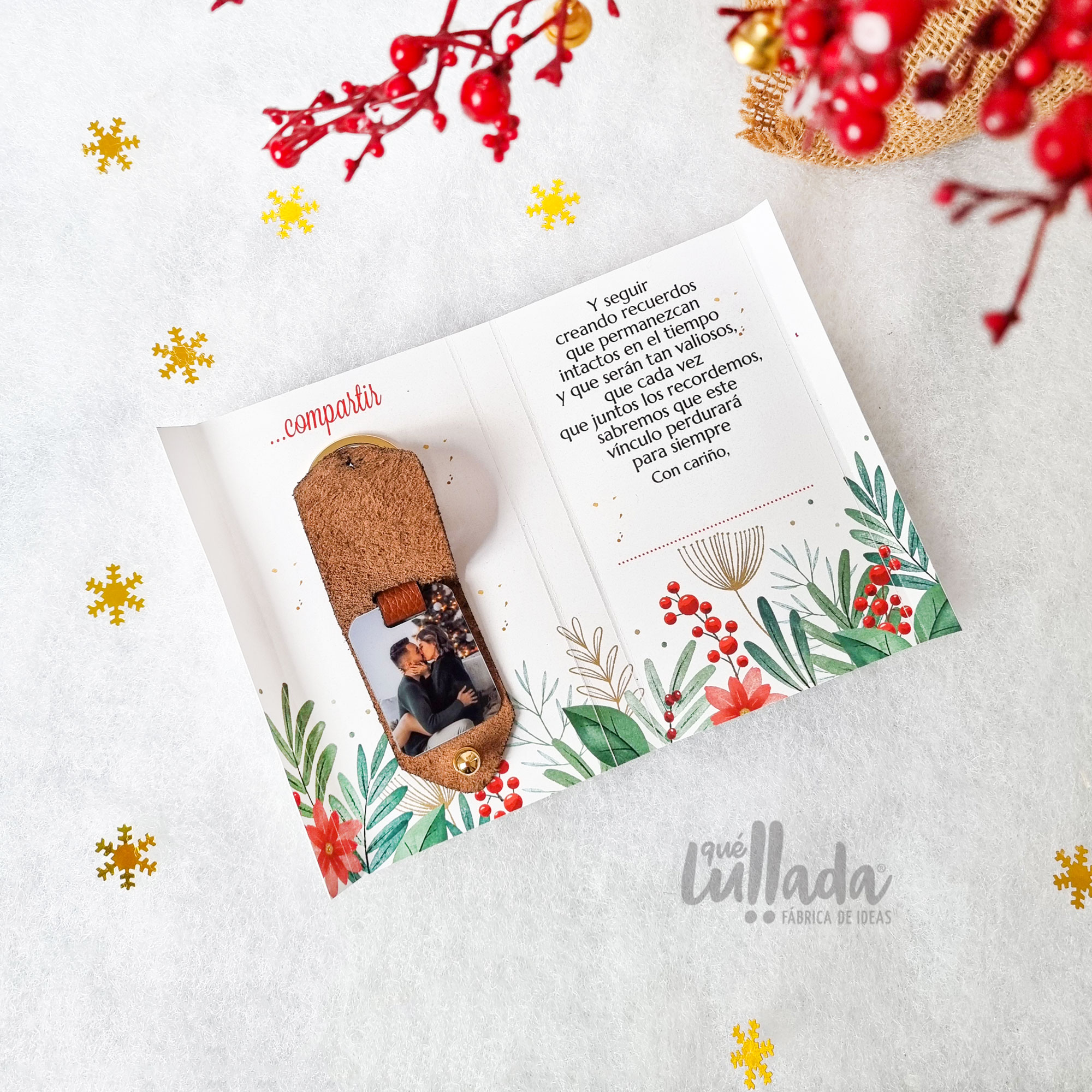 Llavero de cuero con foto - Navidad - Image 6